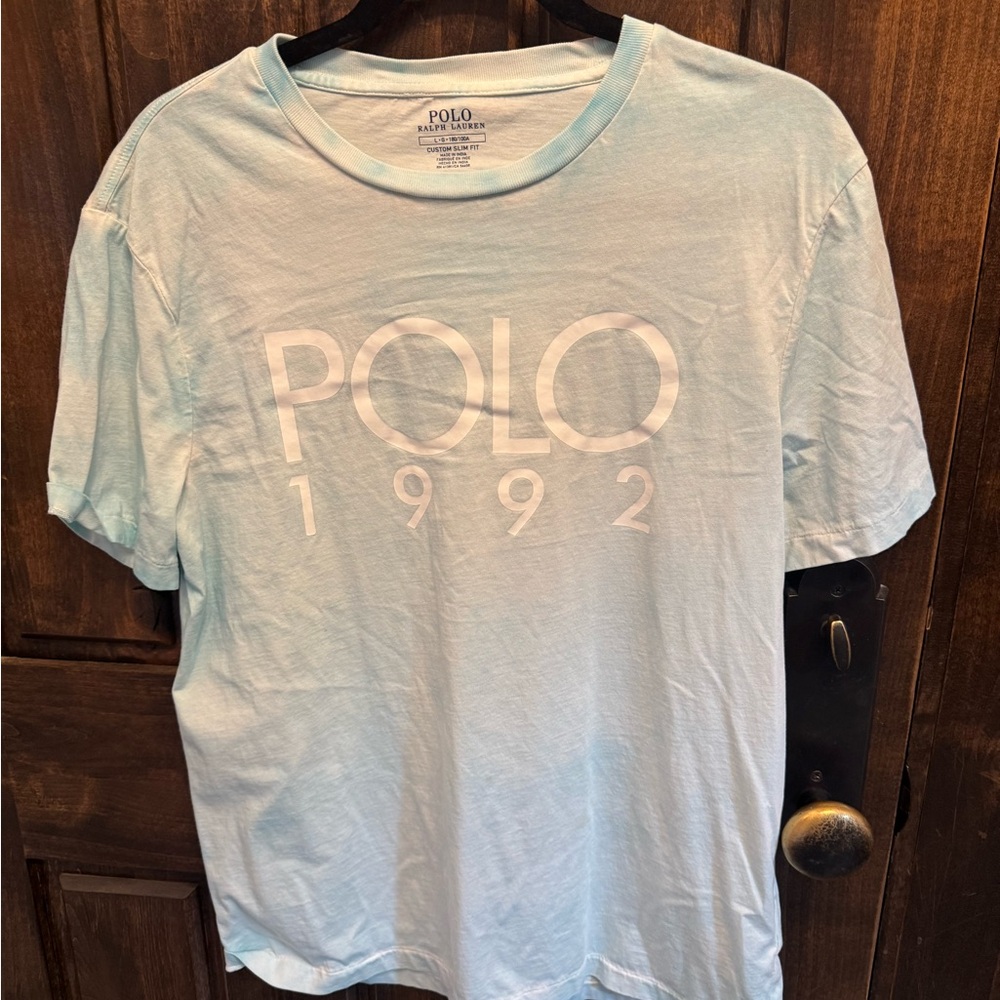 Polo by Ralph Lauren Light Blue Custom Slim Fit Tee